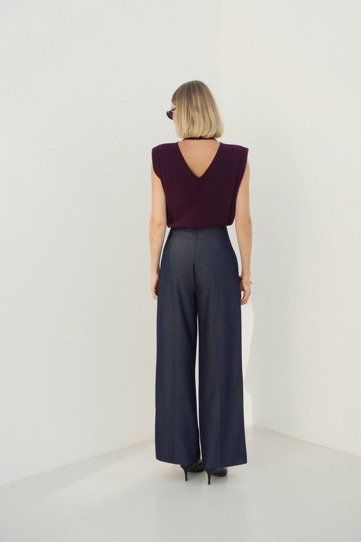 Matilda burgundy knit top