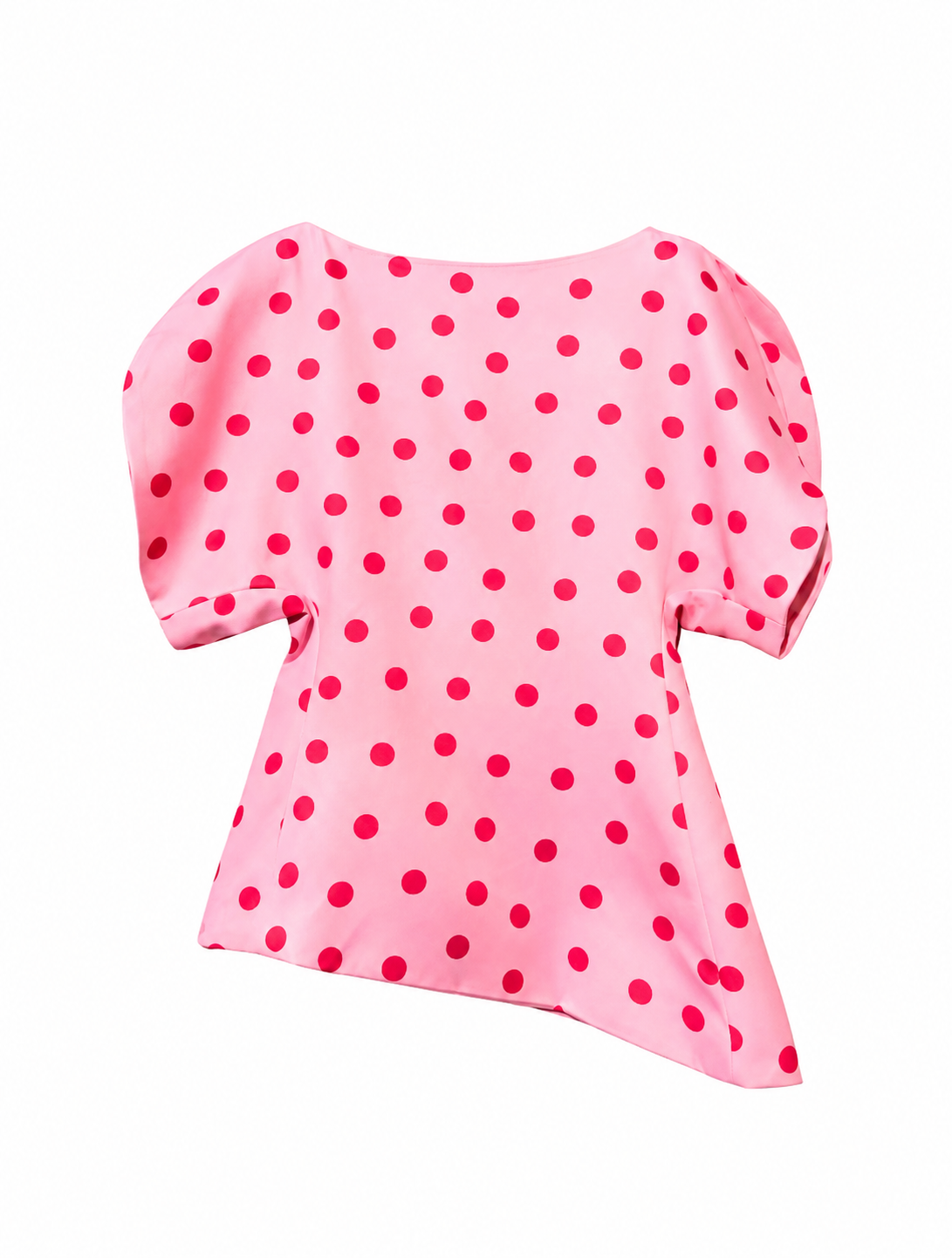 Polly pink polka dot structured top