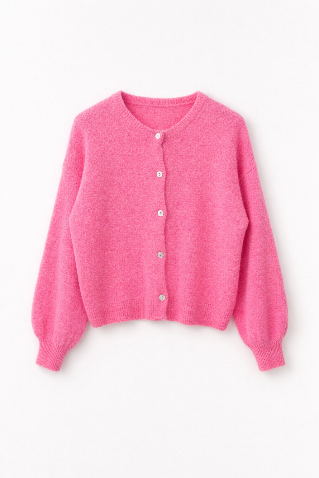 Harriet candy floss pink alpaca cardigan