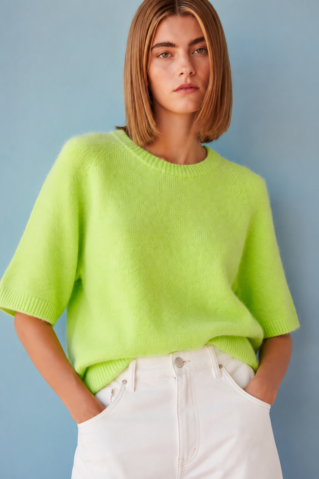 Preorder Willow alpaca lime green jumper