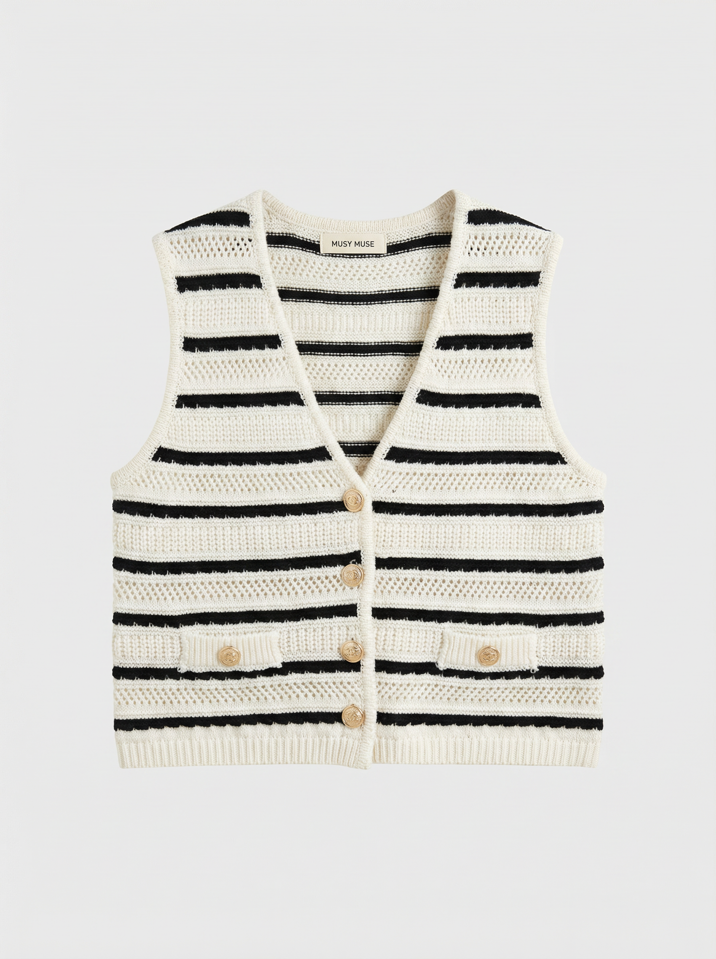 Felicity striped crochet top