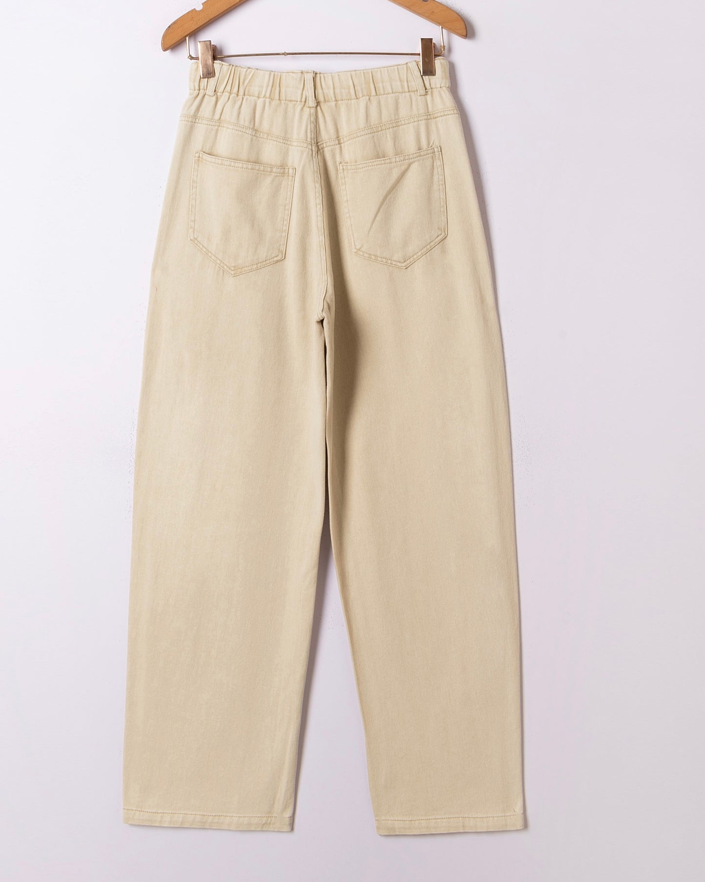 Odette beige balloon barrel Jeans