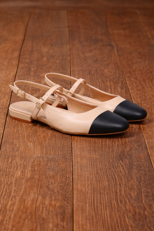 Mary Jane nude sling back shoes