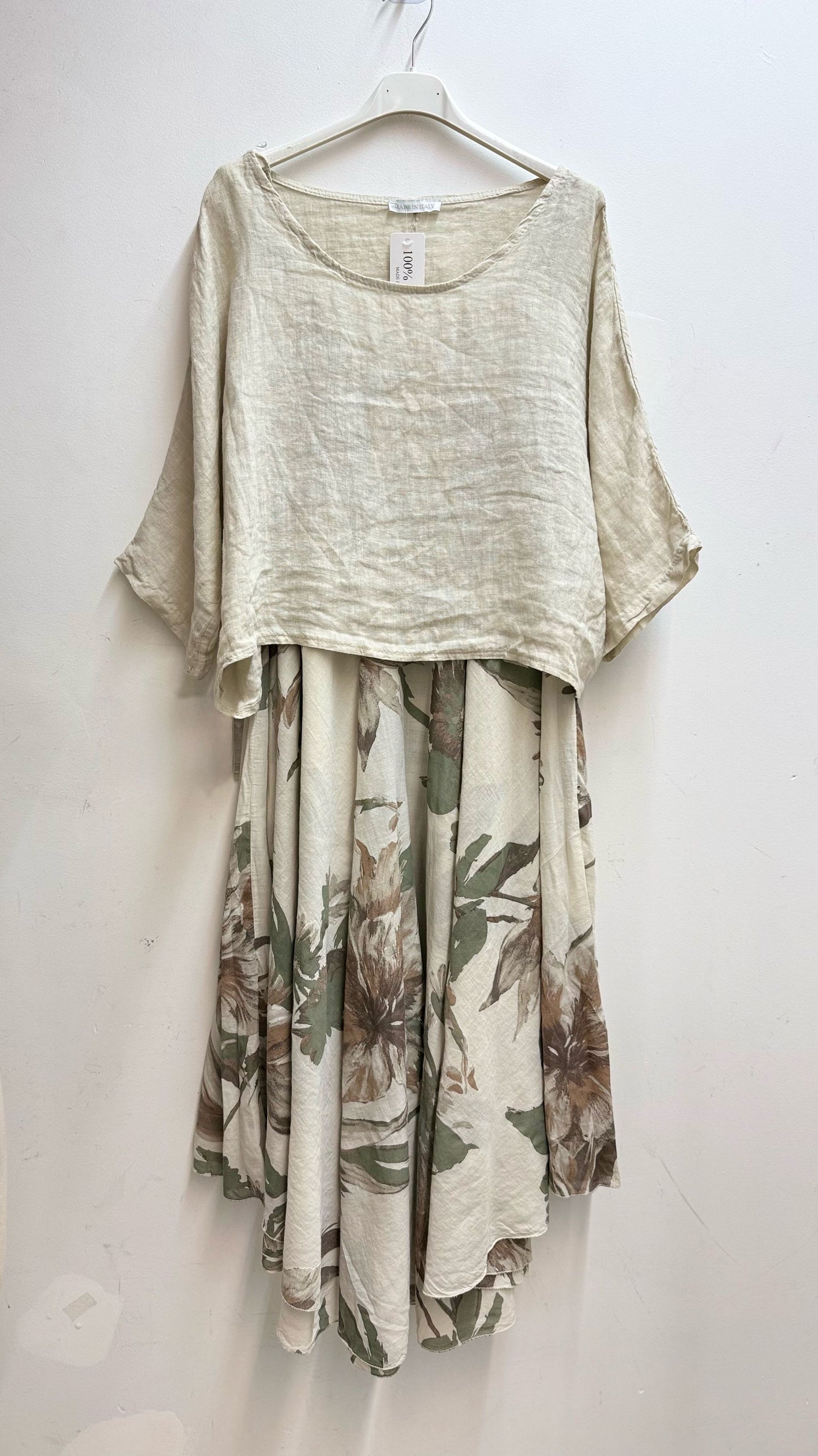 Marilyn linen dress and top set