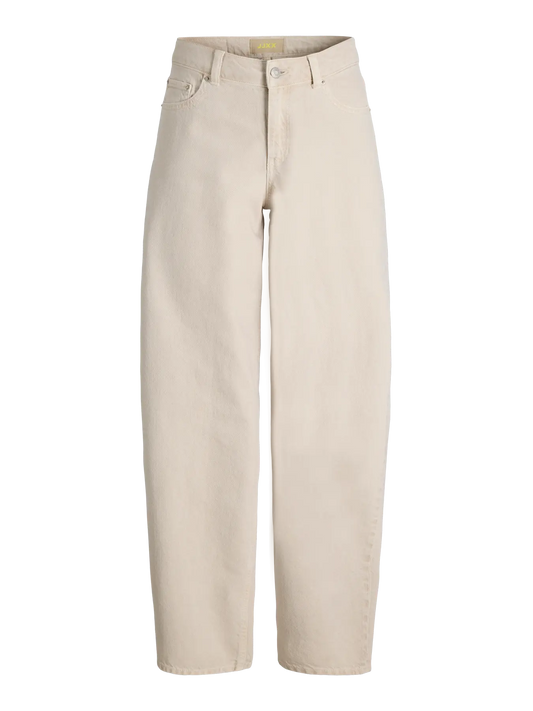 Moonbeam ecru barrell leg jeans