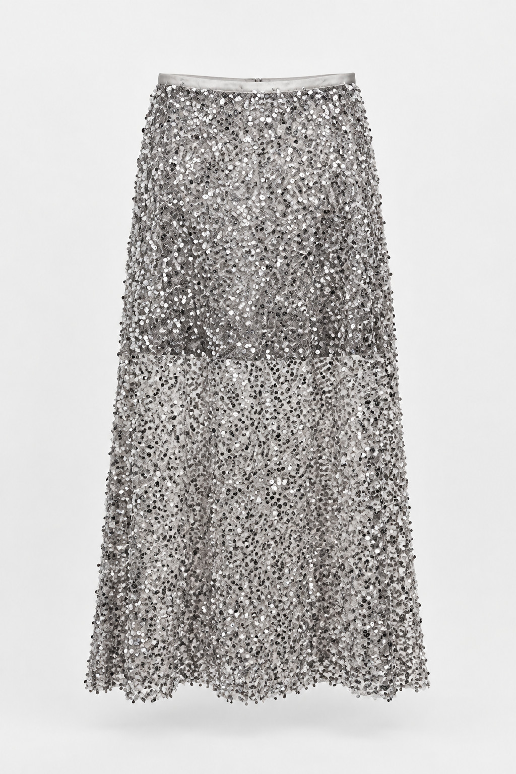 Imelda silver sequin skirt