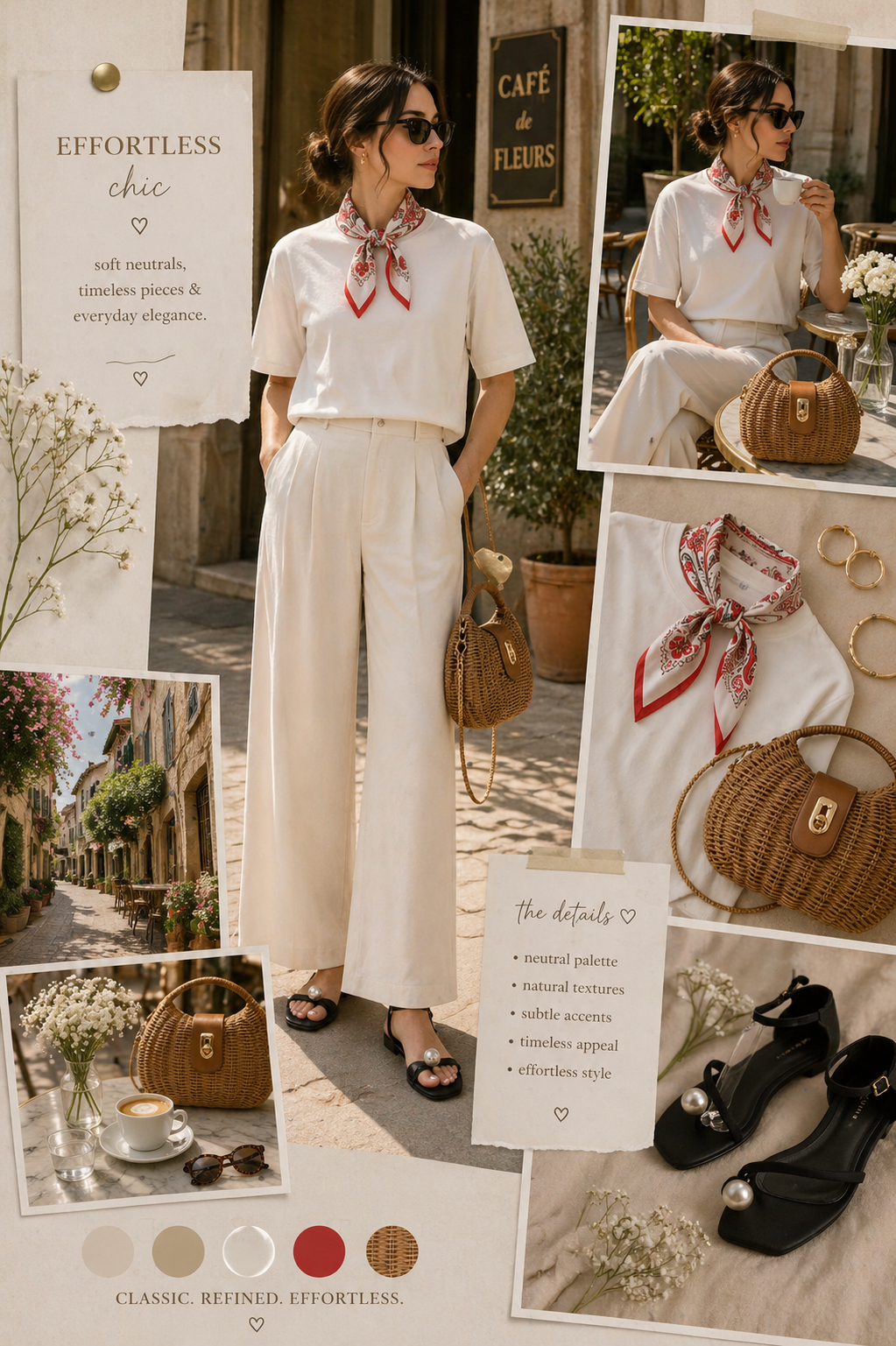 Marie flowy linen trousers with elastic waistband