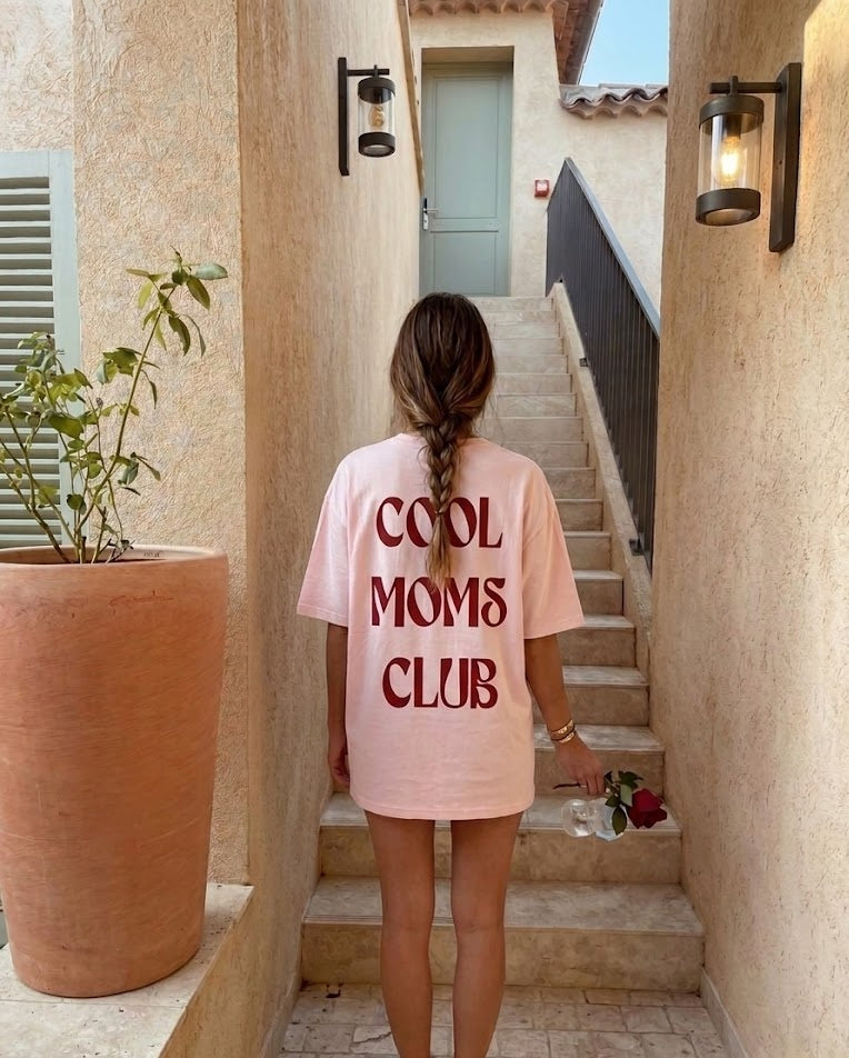 Cool moms club pink tshirt