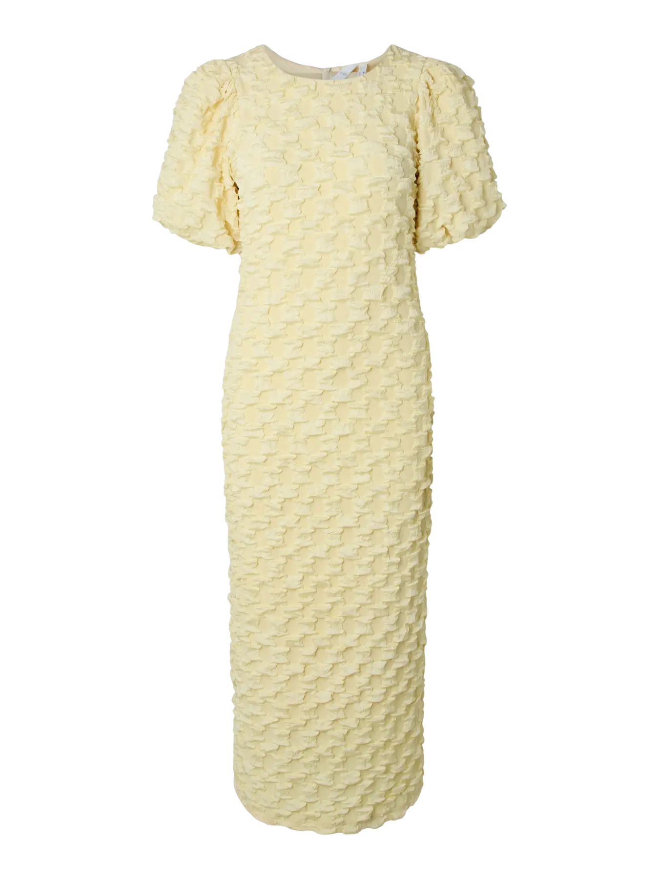 YASMIAMAJA 2/4 yellow puff sleeve dress