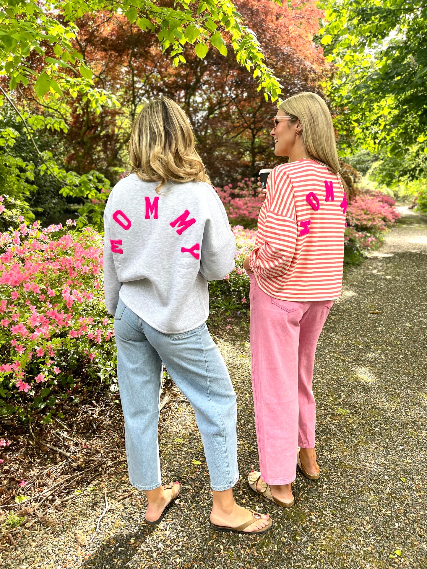 Mommy hot pink grey sweatshirt