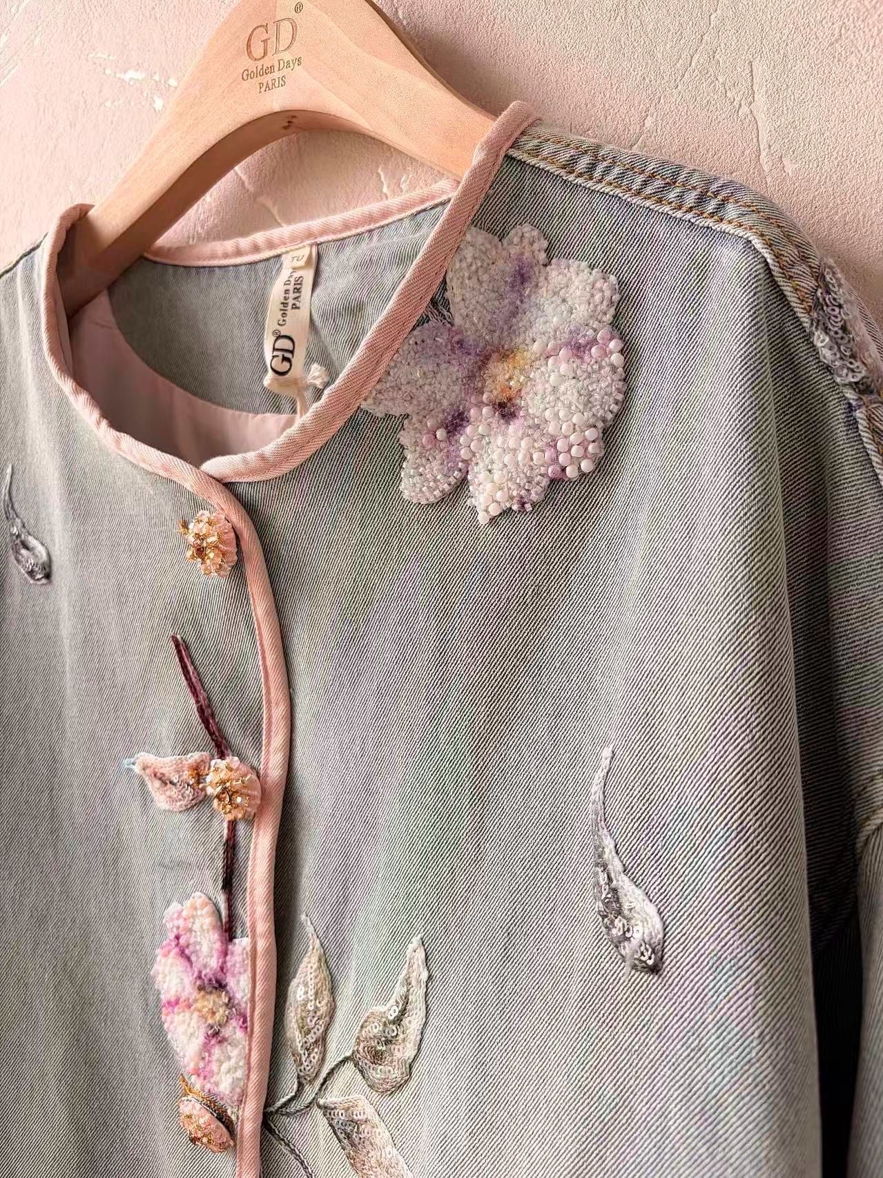 Sam beaded embroidered denim jacket