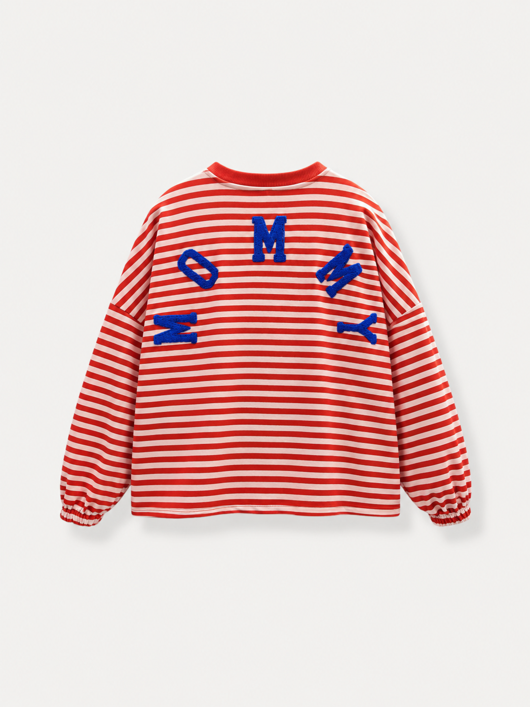Mommy red stripe blue sweatshirt