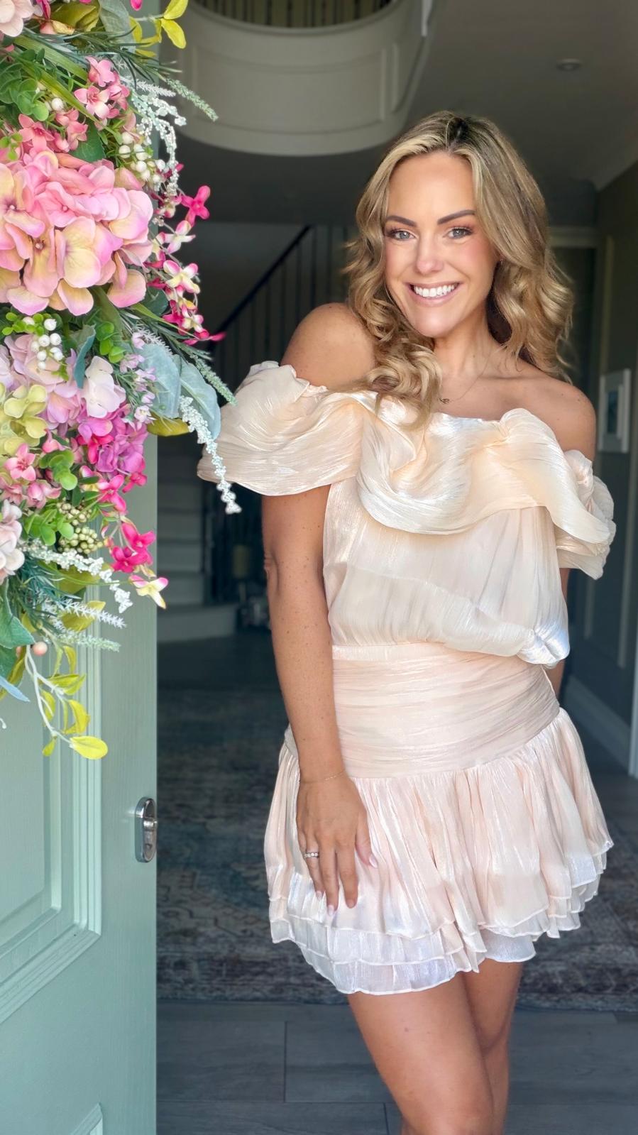 Tina cloud sleeve strapless top