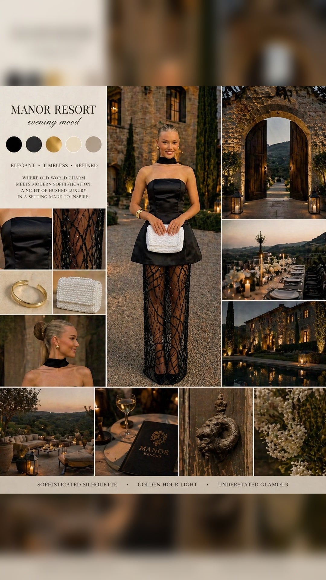 Caoimhe black strapless dress sequin skirt