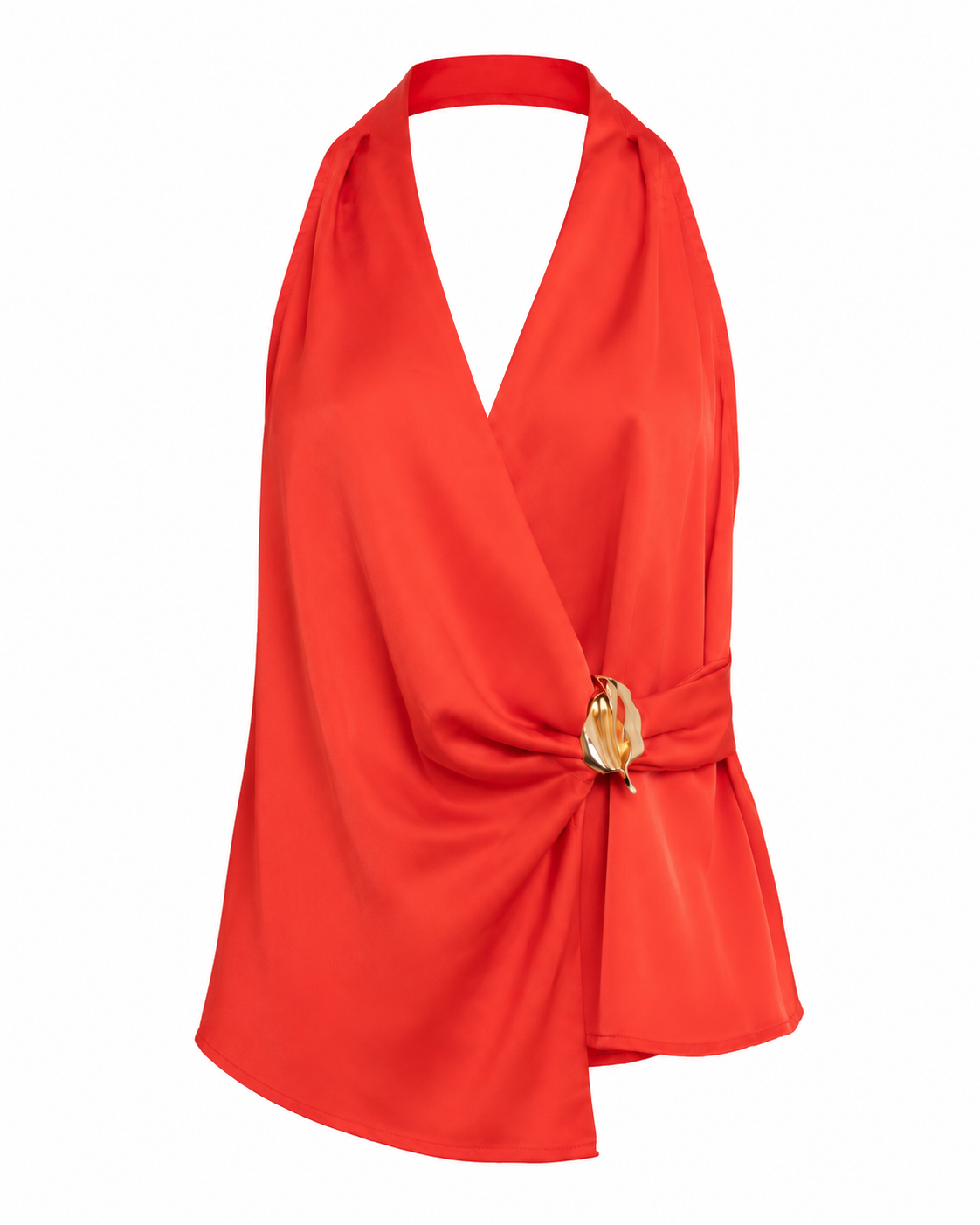 Ellen orange satin top