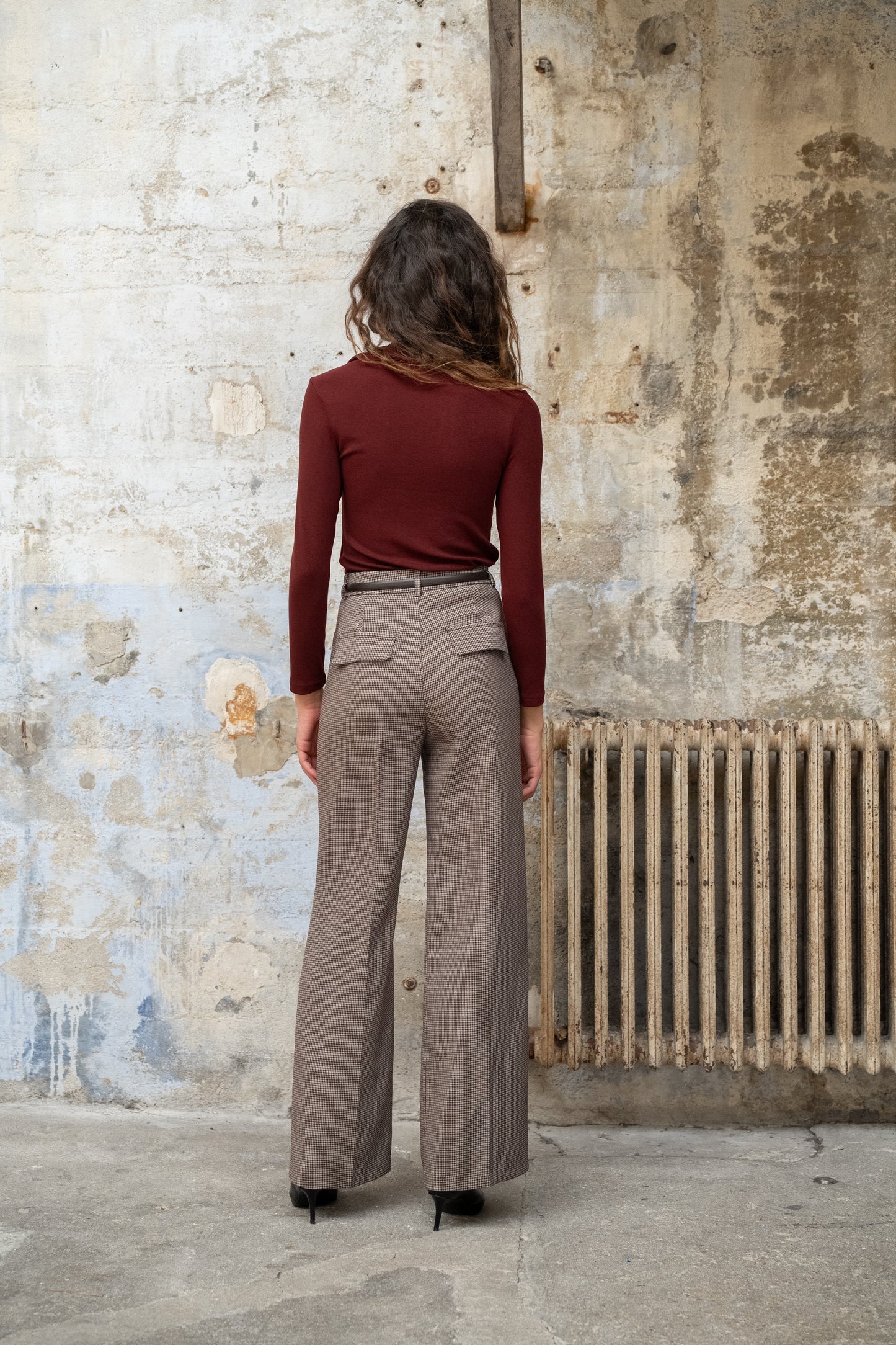 Hazel houndstooth tailored trousers