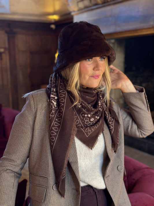 Chocolate brown scarf