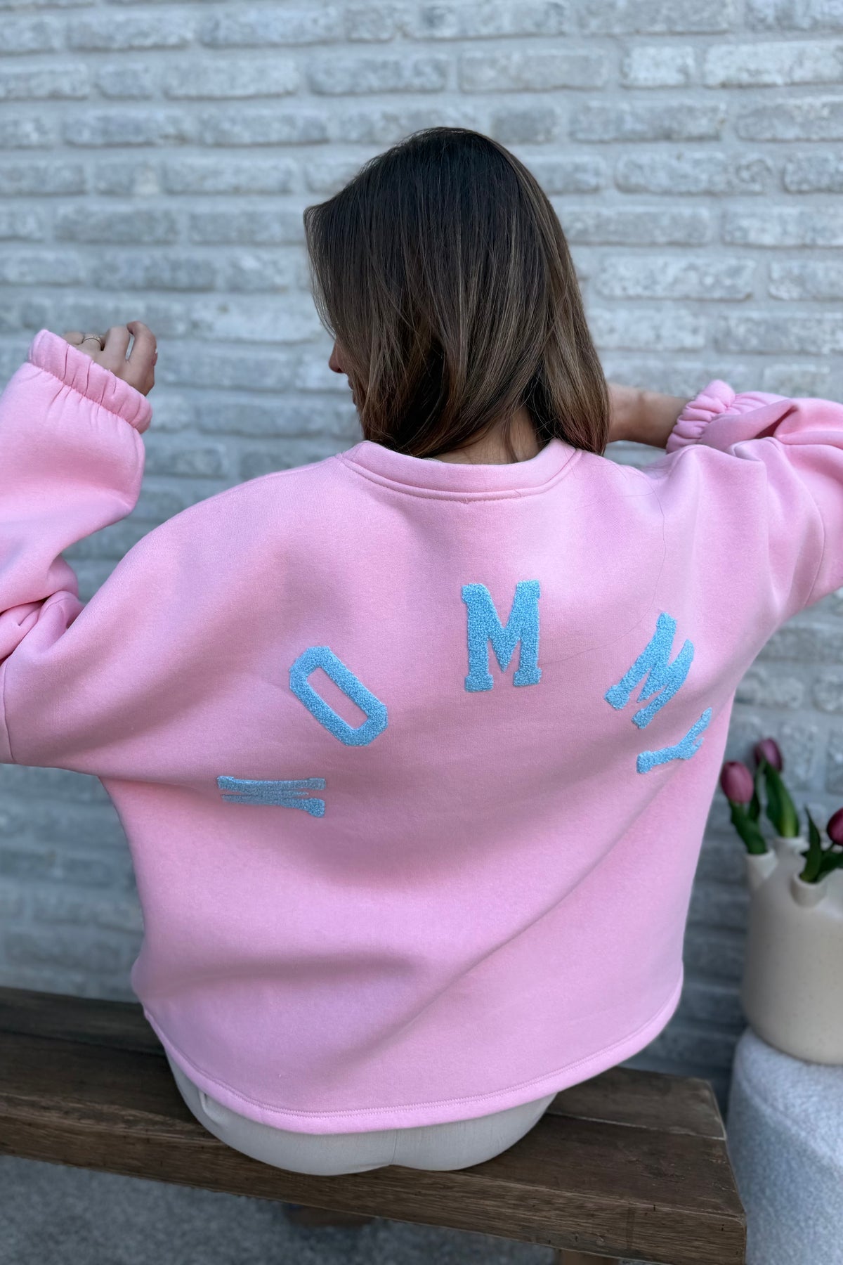 Mommy pink and blue sweatshirt