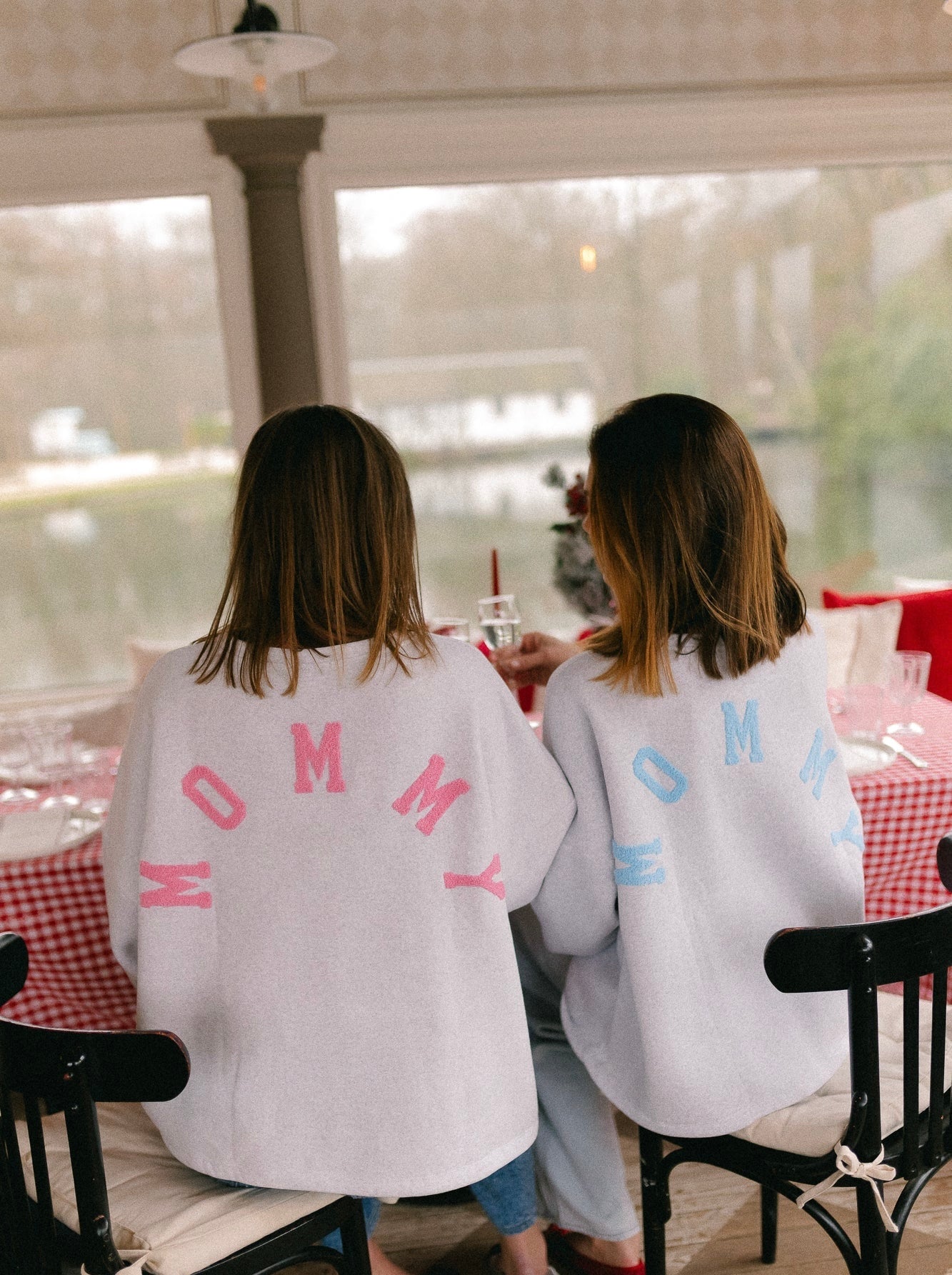 Mommy pink grey sweatshirt