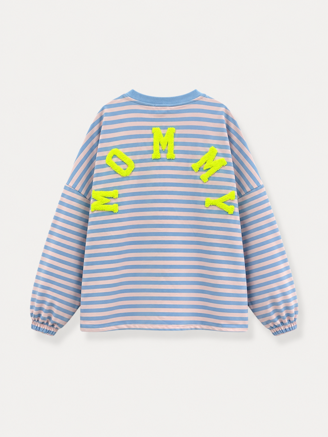 Mommy blue stripe neon yellow sweatshirt
