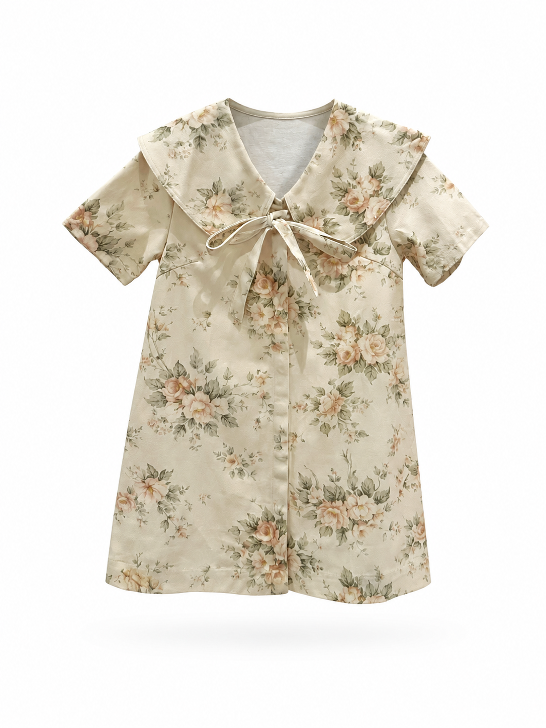 Sadie floral Peter Pan denim dress
