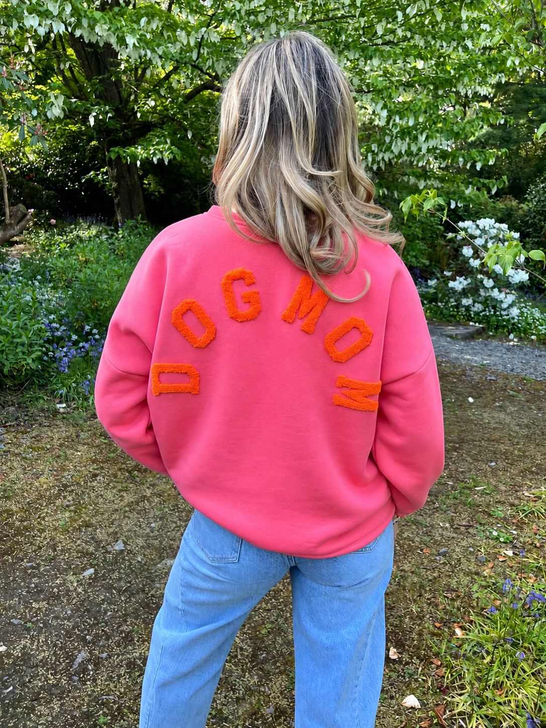 Dog mom pink mommy sweatshirt