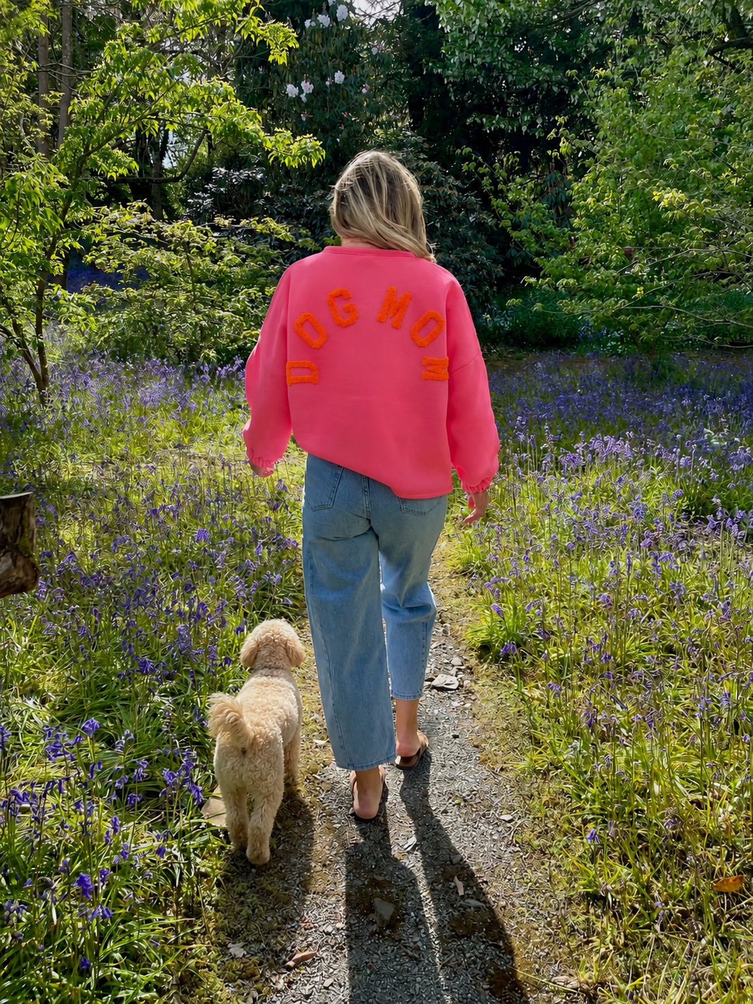 Dog mom pink mommy sweatshirt