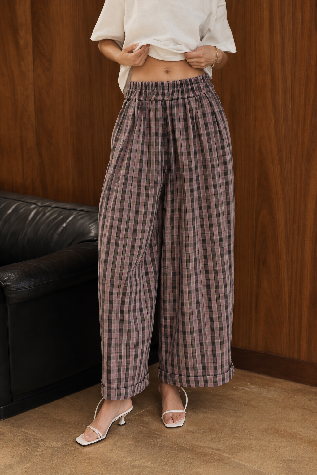 Suki gingham trousers