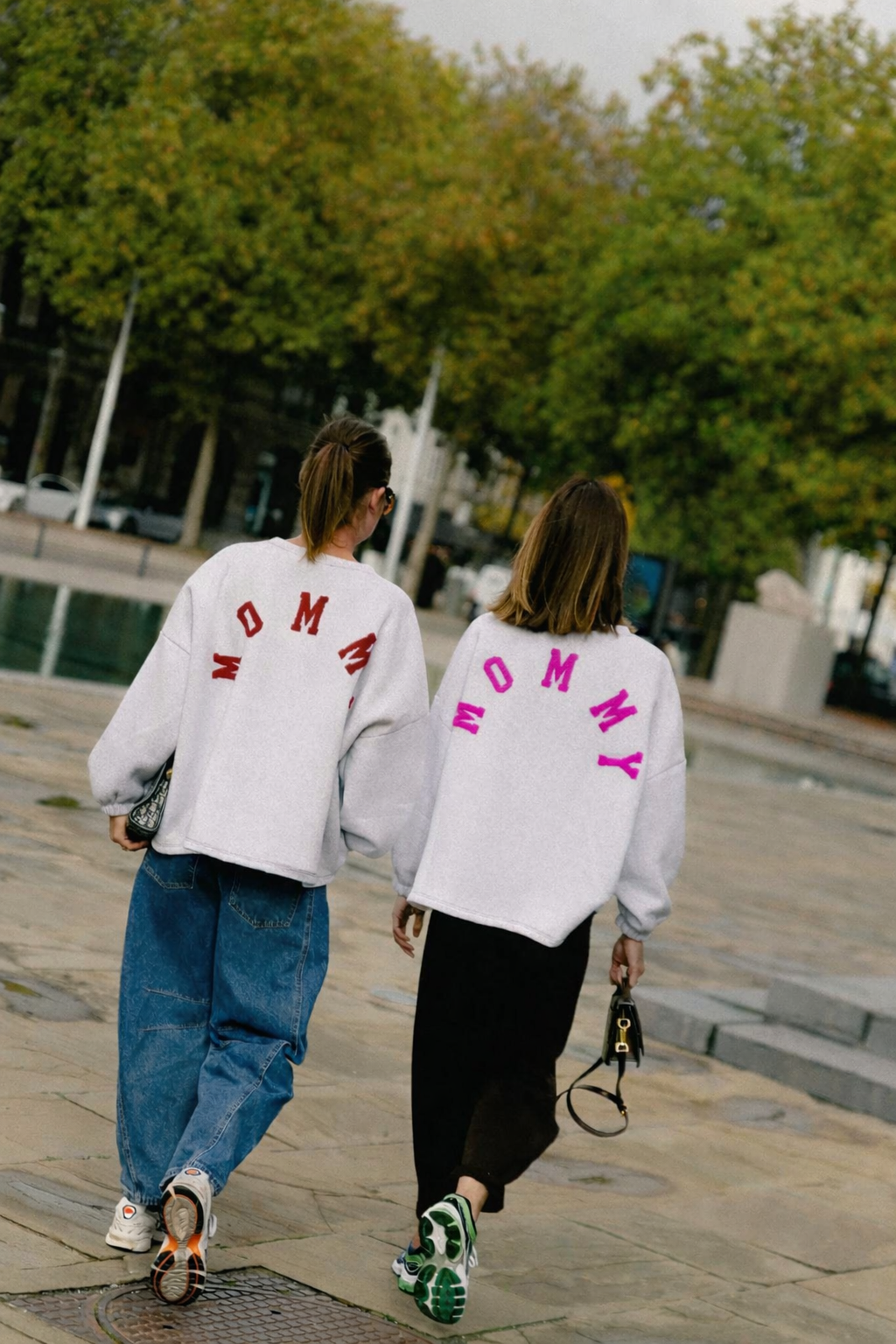 Mommy hot pink grey sweatshirt