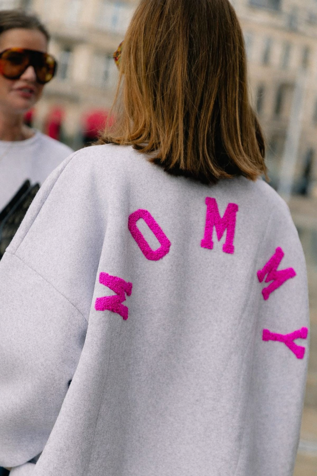 Mommy hot pink grey sweatshirt