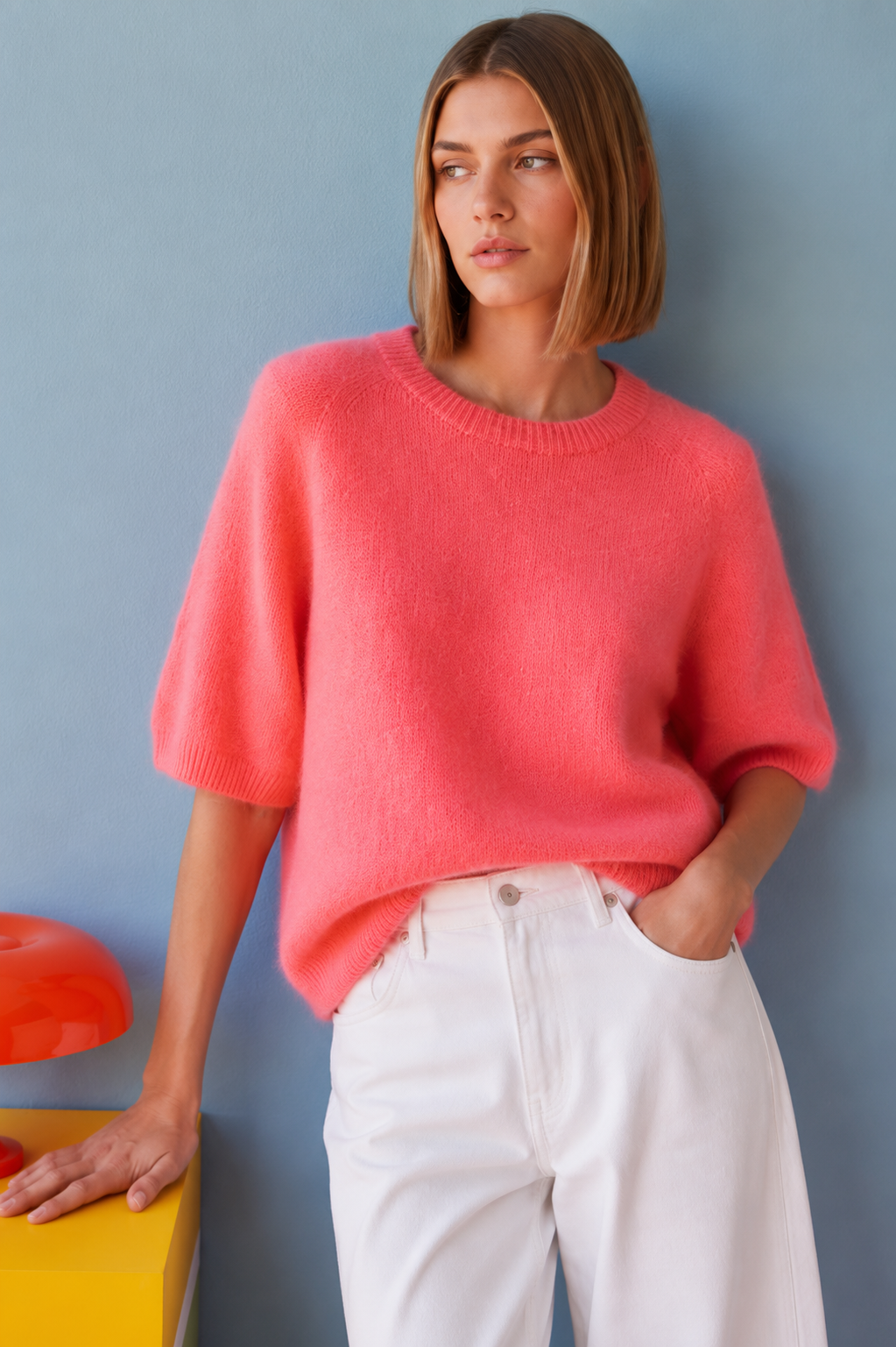 Willow alpaca coral jumper