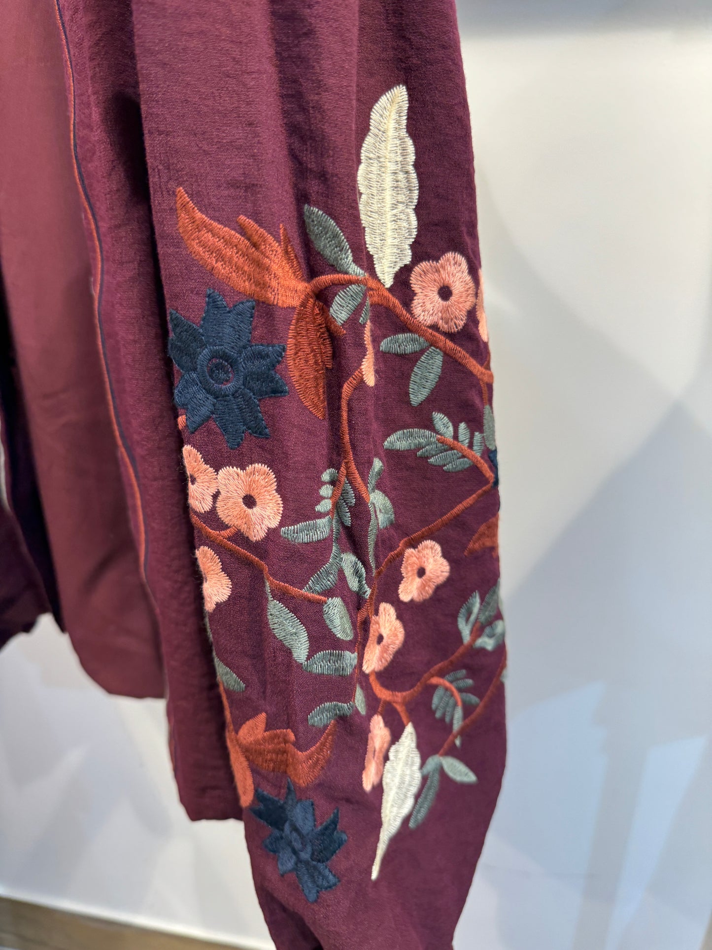 Cecilia burgundy floral boho jacket