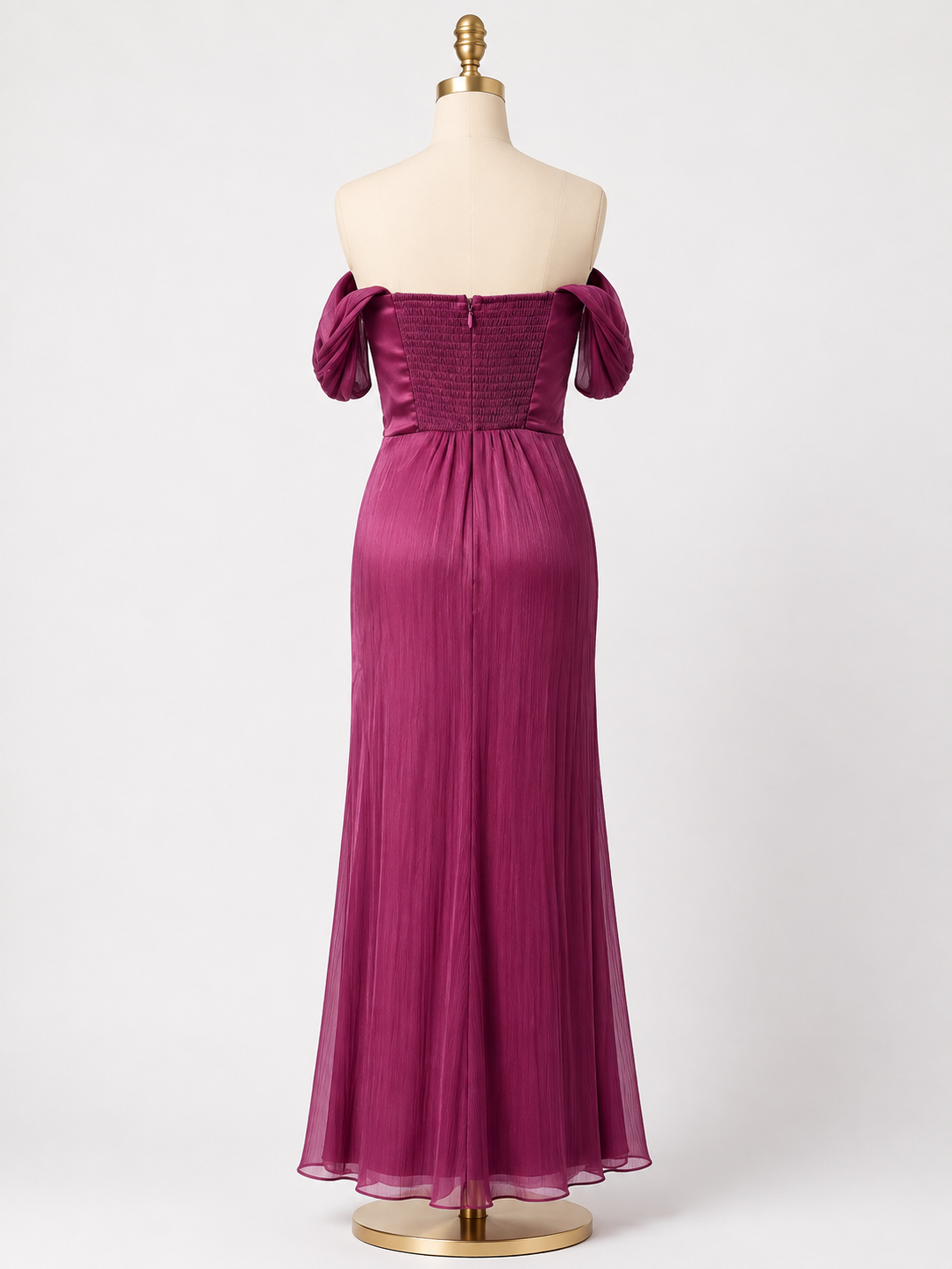 Violet strapless magenta dress