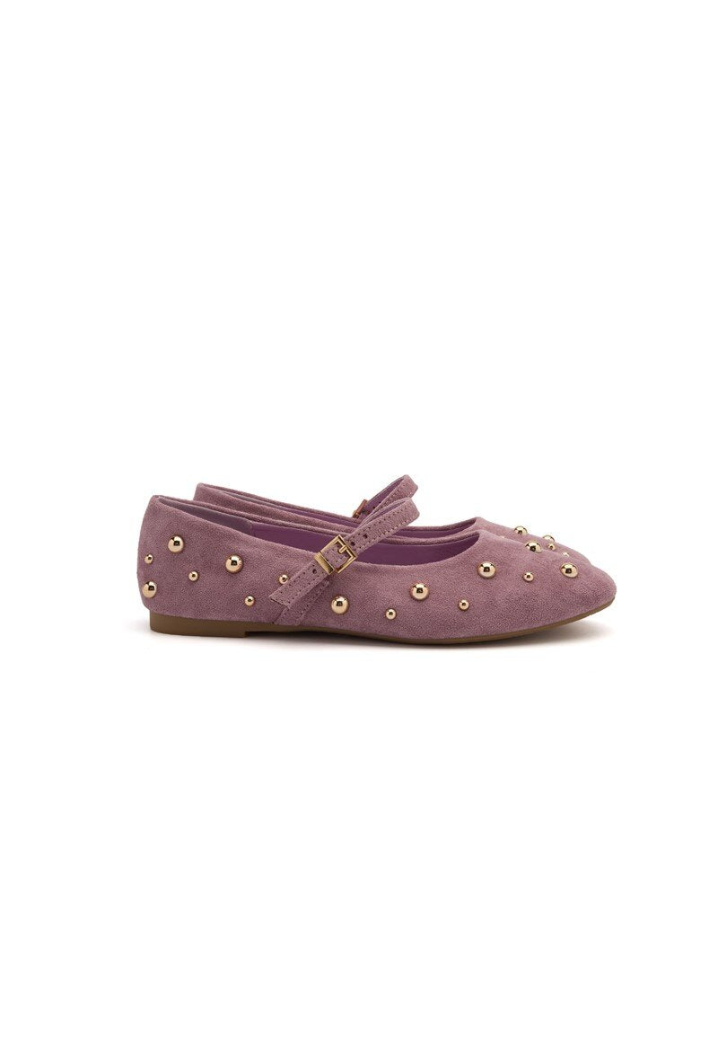 Ava lilac gold studded pumps