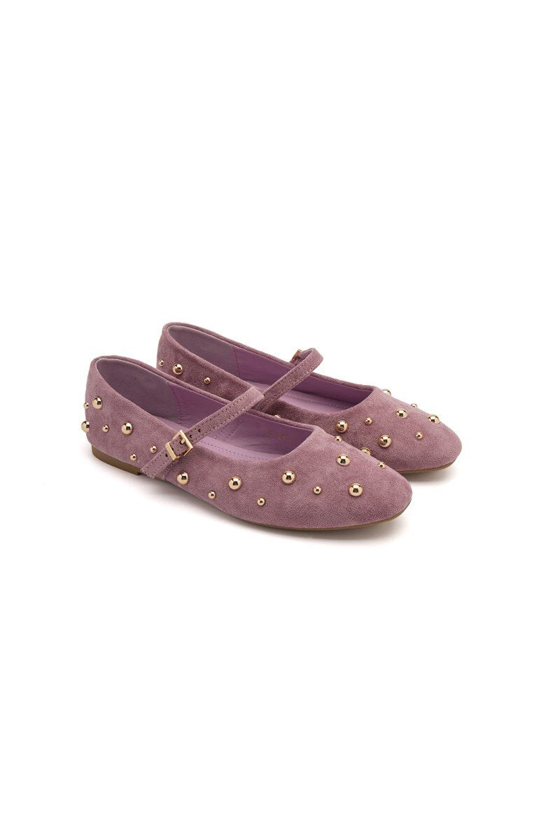 Ava lilac gold studded pumps