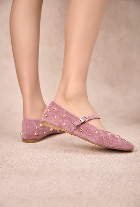 Ava lilac gold studded pumps
