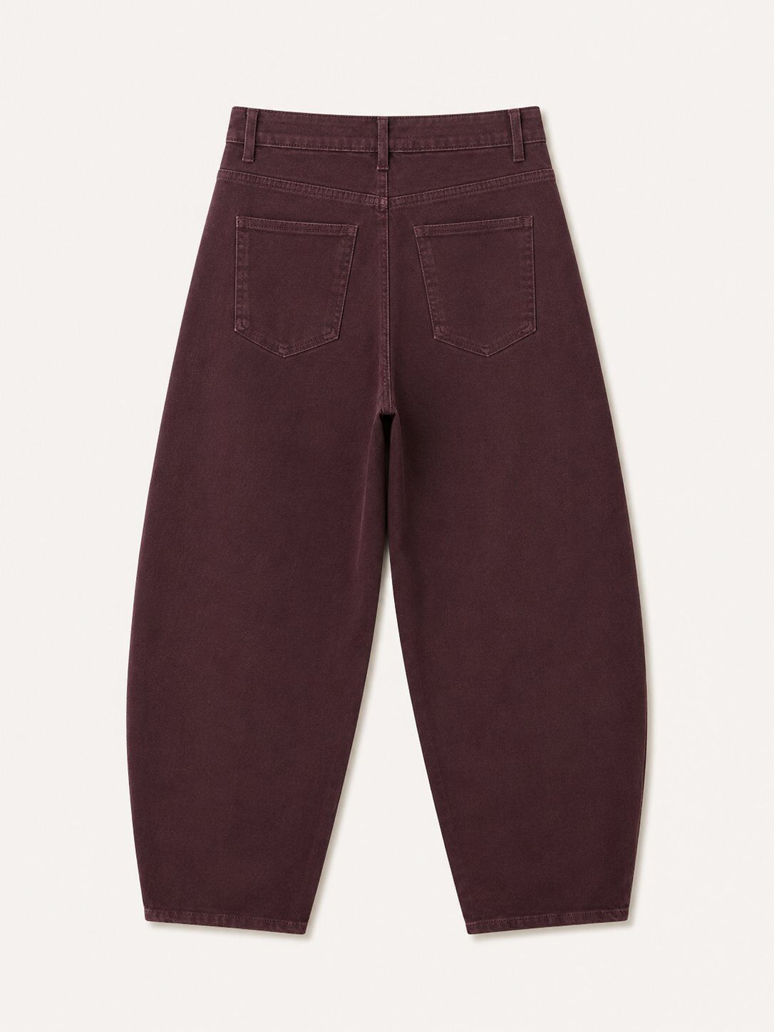 Carole burgundy barrel leg jeans