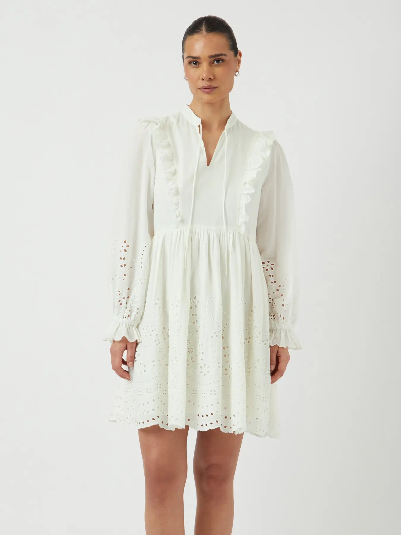 YASLUMA LS DRESS white dress