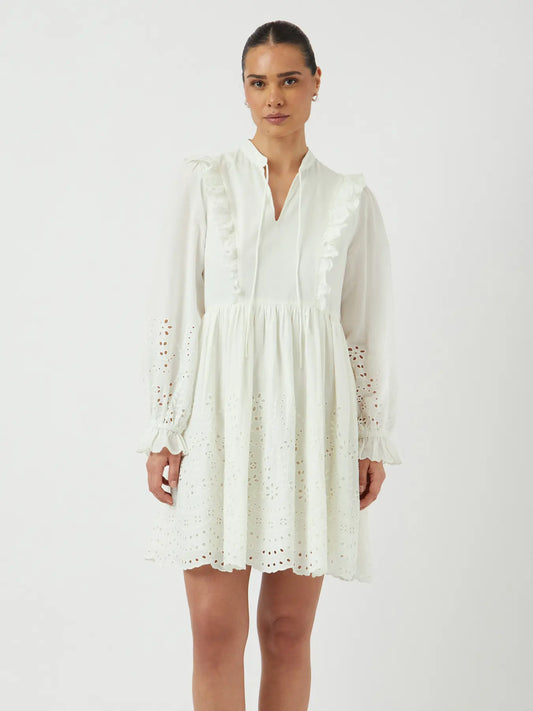 YASLUMA LS DRESS white dress