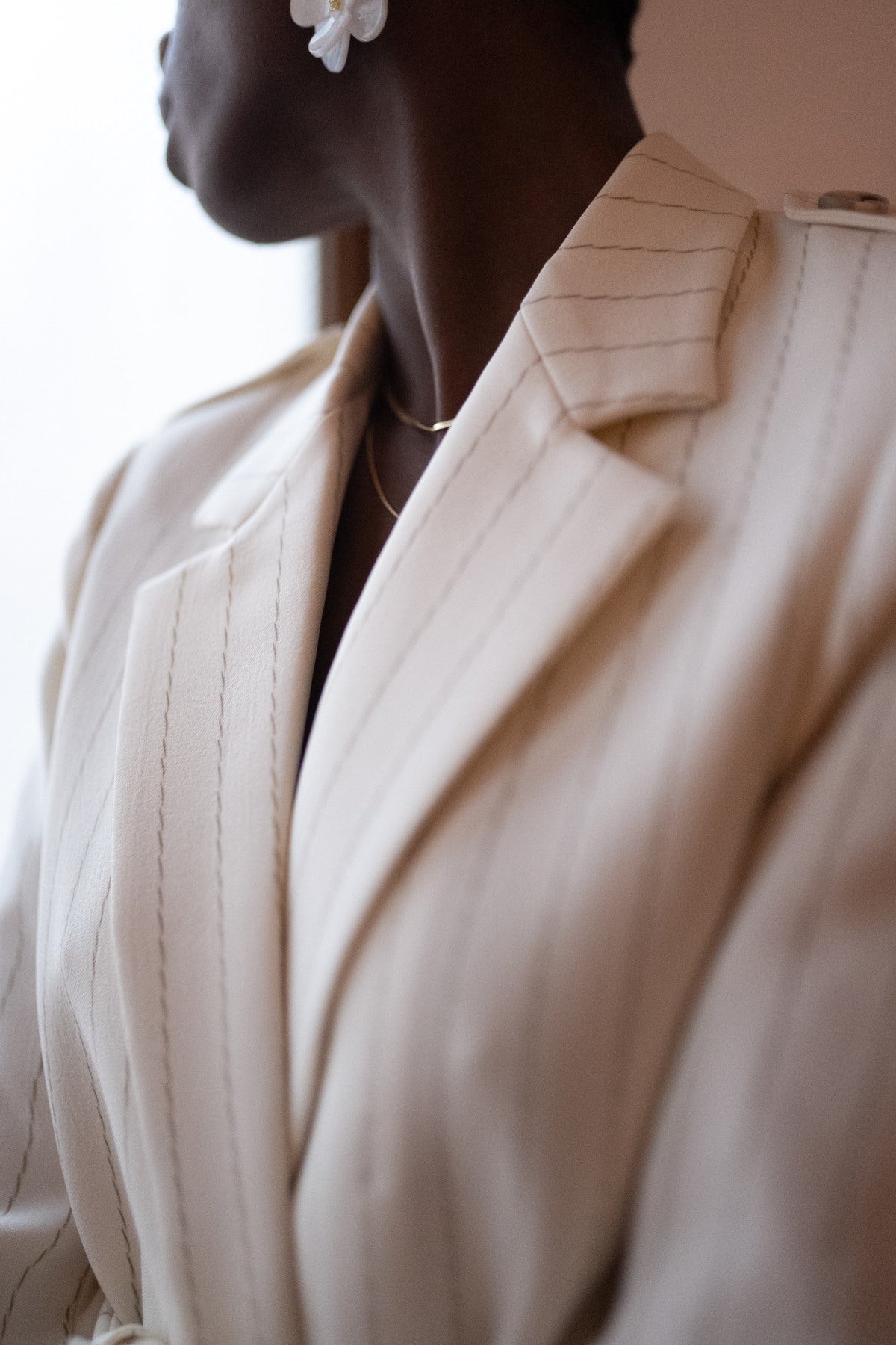 Paula pinstripe blazer with belt