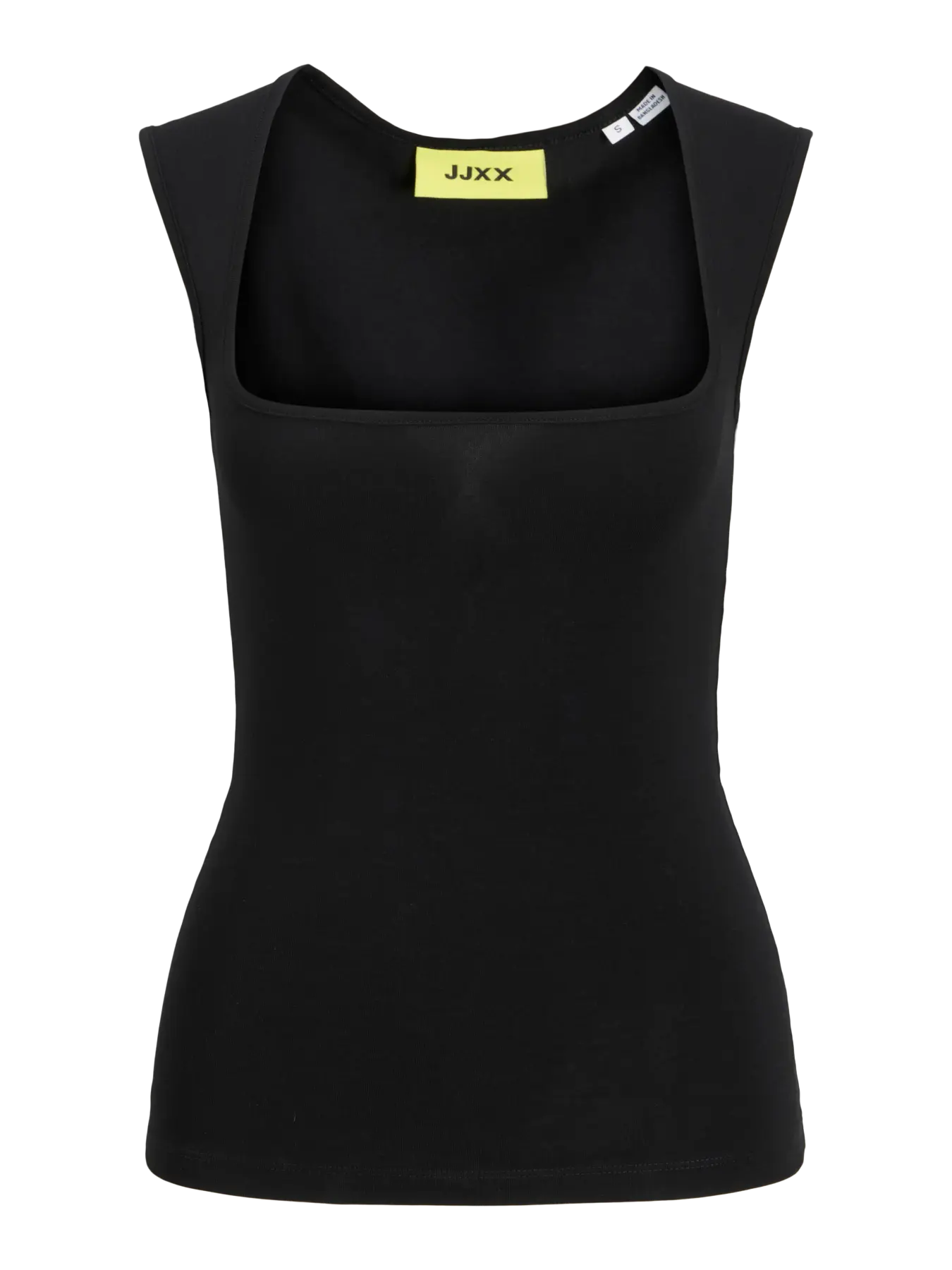 Gigi square neck black top